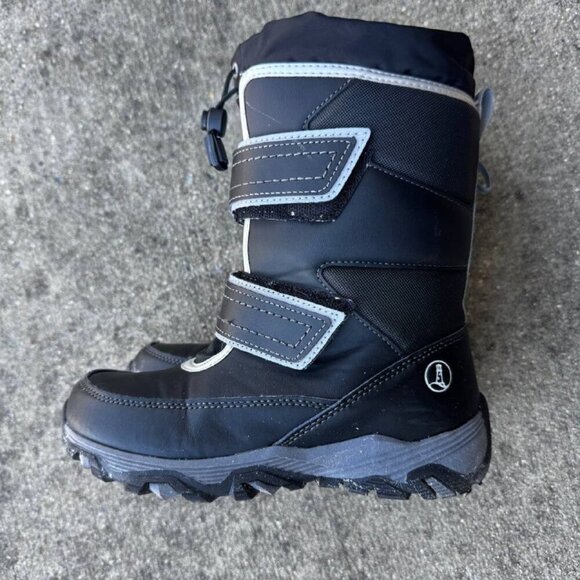 LANDS END Insulated Unisex Boots with Reflective Piping Velcro Closure and Anti- - Picture 1 of 4